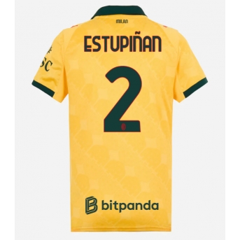 Billige Fotballdrakt AC Milan Pervis Estupinan #2 Replika Tredjedrakt Dame 2025-26 Kortermet